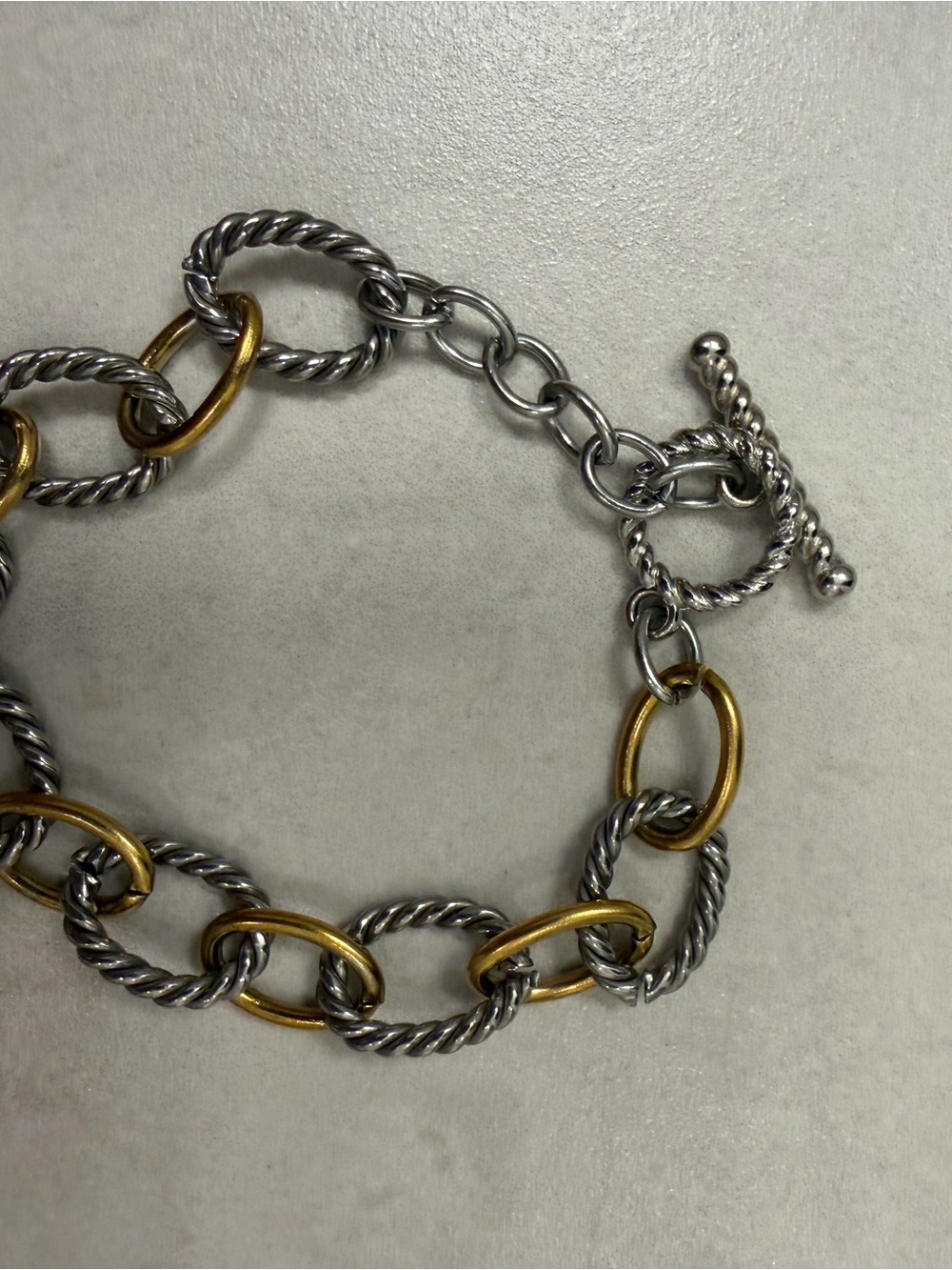 Two-Tone Gold & Silver Link Bracelet - Women Jewelry inspired by t & co and DY